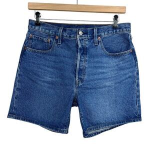 Levis 505 High Rise Button Fly Denim Shorts 6" Inseam Womens W32